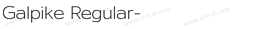 Galpike Regular字体转换